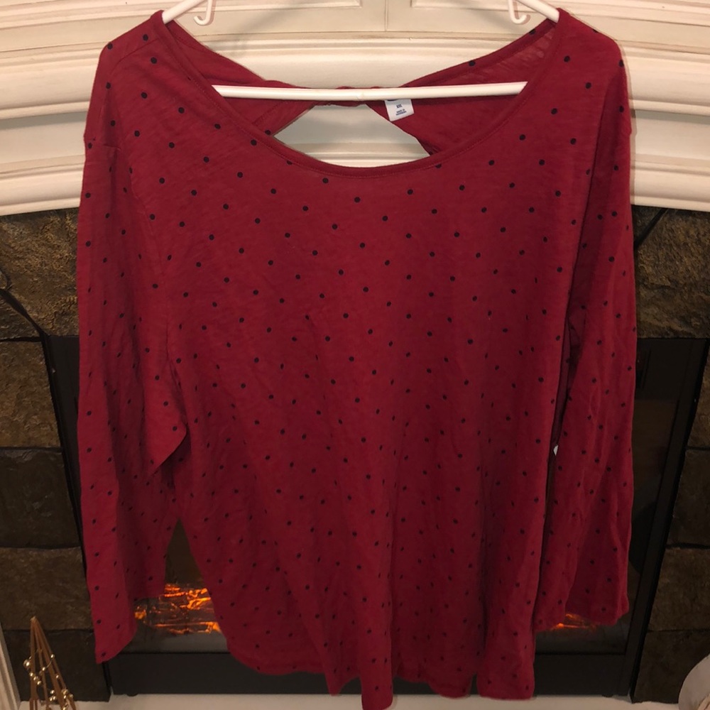 NWT Old Navy Polka Dot Long Sleeve Tee